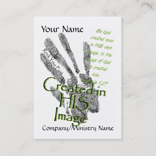 Creëer in zijn Afbeelding Visitekaartje (Voorkant)