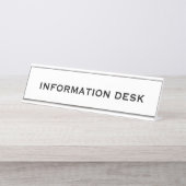 Creëer Informatie of enquête Bureau Naambordje (Voorkant)