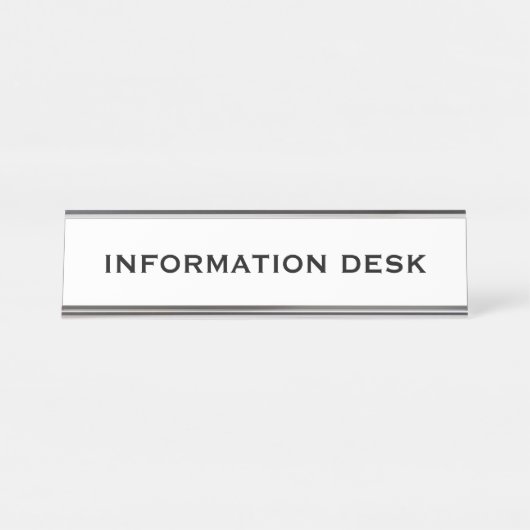 Creëer Informatie of enquête Bureau Naambordje (Voorkant)