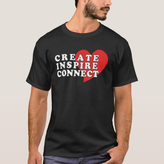 Creëer Inspire Connect Apparel T-shirt (Voorkant)