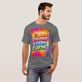 Creëer Inspireer Leer Groei T-shirt (Voorkant volledig)