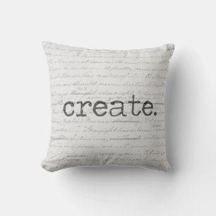 creëer, Jane Austen Motivatie manuscript Kussen
