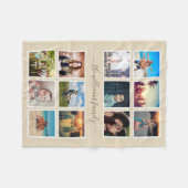 Creëer Je aangepaste fotocollage beige Fleece Deken (Voorkant (Horizontaal))