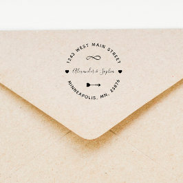 Creëer Je aangepaste huwelijksreis-adres voor Zelfinktende Stempel