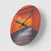 Creëer je aangepaste, stijlvolle, rode fotoklok ge ronde klok (Hoek)