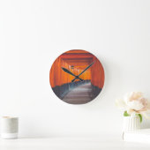 Creëer je aangepaste, stijlvolle, rode fotoklok ge ronde klok (Huis)