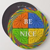 Creëer Je bent zelf aardig om COVID19 te stoppen Ronde Button 6,0 Cm (Voorkant /achterkant)