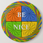 Creëer Je bent zelf aardig om COVID19 te stoppen Ronde Button 6,0 Cm (Voorkant)