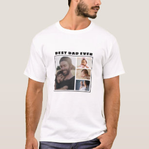 Creëer Je beste vader ooit 4 Foto Collage   T-shirt