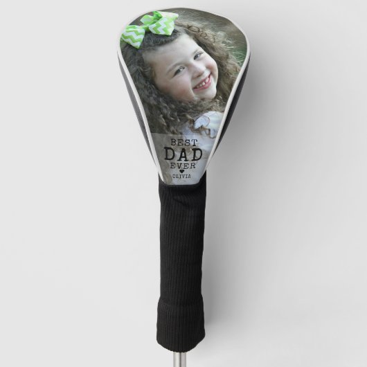 Creëer Je beste vader ooit foto Golfheadcover (Voorkant)