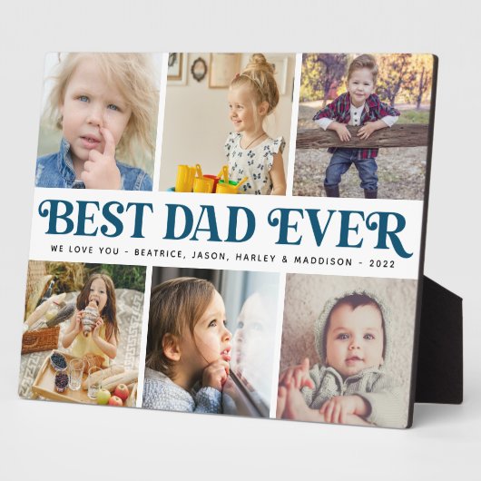 Creëer Je beste vader ooit fotocollage Fotoplaat (Zijkant)
