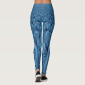 Creëer je bezit Navy blue comfy yoga patroonkunst Leggings (Achterkant)