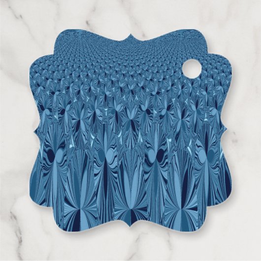 Creëer je bezit Navy Blue Patrionkunst Bedankjes Labels (Achterkant)