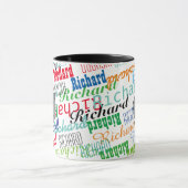 creëer je coole naampatroon zwart mok (Midden)