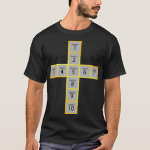 Creëer je eigen 10 foto Goud Christelijk kruis T-shirt