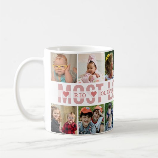 Creëer je eigen 12 foto-collage het liefste van ma koffiemok (Links)