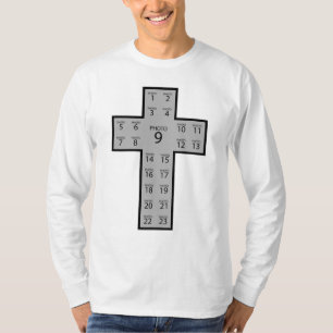 Creëer je eigen 23 foto collage Christelijk kruis T-shirt