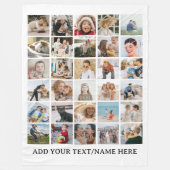 Creëer je eigen 30 x Fotocollage Keepsake Fleece Deken (Voorkant)