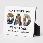 Creëer je eigen 3 fotocollage Happy Fathers dag Fotoplaat (Zijkant)
