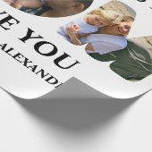 Creëer je eigen 3 fotocollage Happy Mothers dag Cadeaupapier (Hoek)