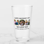 Creëer je eigen 3 fotocollage Happy Mothers dag Glas (Voorkant)