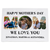 Creëer je eigen 3 fotocollage Happy Mothers dag Groot Cadeauzakje (Voorkant)