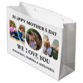 Creëer je eigen 3 fotocollage Happy Mothers dag Groot Cadeauzakje (Achterkant Gekanteld)