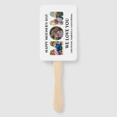 Creëer je eigen 3 fotocollage Happy Mothers dag Handwaaier (Achterkant)