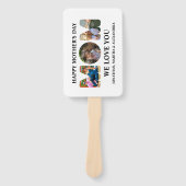 Creëer je eigen 3 fotocollage Happy Mothers dag Handwaaier (Voorkant)