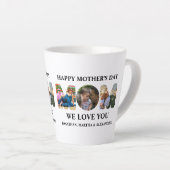 Creëer je eigen 3 fotocollage Happy Mothers dag Latte Mok (Rechterhoek)