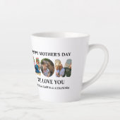 Creëer je eigen 3 fotocollage Happy Mothers dag Latte Mok (Rechts)