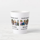 Creëer je eigen 3 fotocollage Happy Mothers dag Latte Mok (Voorkant)