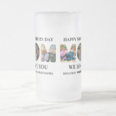 Creëer je eigen 3 fotocollage Happy Mothers dag Matglas Bierpul (Center)