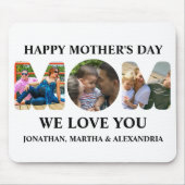 Creëer je eigen 3 fotocollage Happy Mothers dag Muismat (Voorkant)