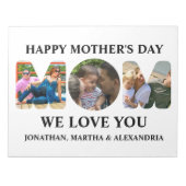 Creëer je eigen 3 fotocollage Happy Mothers dag Notitieblok (Voorkant)