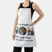 Creëer je eigen 3 fotocollage Happy Mothers dag Schort (Insitu)