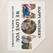 Creëer je eigen 3 fotocollage Happy Mothers dag Sherpa Deken (Voorkant)