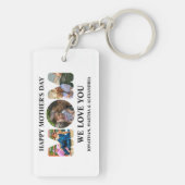 Creëer je eigen 3 fotocollage Happy Mothers dag Sleutelhanger (achterkant)