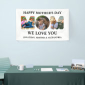 Creëer je eigen 3 fotocollage Happy Mothers dag Spandoek (Beurs)