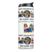 Creëer je eigen 3 fotocollage Happy Mothers dag Thermosbeker (Gedraaid links)