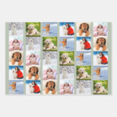 Creëer je eigen 6 Fotocollage Groen Set van 3 Inpakpapier Vel (Voorkant 3)