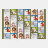 Creëer je eigen 6 Fotocollage Groen Set van 3 Inpakpapier Vel (Voorkant 2)