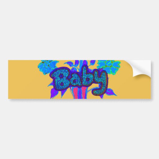 Creëer je eigen aangename aangename luxe Baby Bumpersticker (Voorkant)
