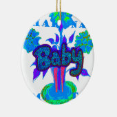 Creëer je eigen aangename aangename luxe Baby Keramisch Ornament (Rechts)