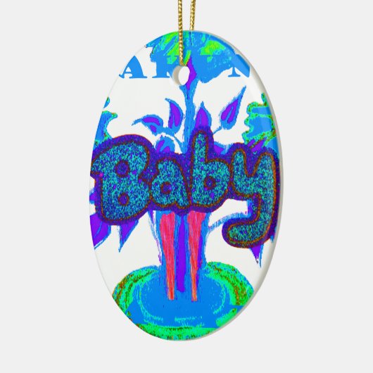 Creëer je eigen aangename aangename luxe Baby Keramisch Ornament (Links)