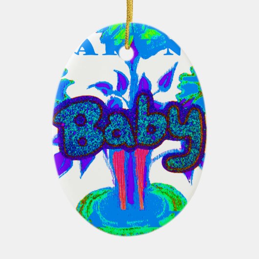 Creëer je eigen aangename aangename luxe Baby Keramisch Ornament (Voorkant)