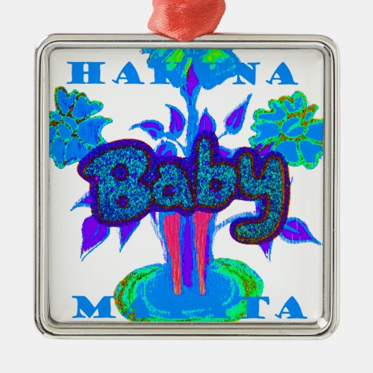 Creëer je eigen aangename aangename luxe Baby Metalen Ornament (Voorkant)