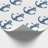Creëer je eigen aangepast | Blauw anker van plegta Cadeaupapier (Hoek)