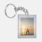 Creëer Je eigen aangepaste familie foto's bruiloft Sleutelhanger (Voorkant Links)