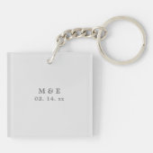 Creëer Je eigen aangepaste familie foto's bruiloft Sleutelhanger (Achterkant)